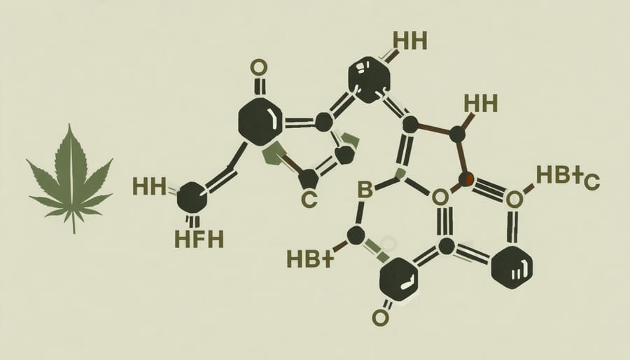 Illustrative diagram showing the chemical composition of kratom compounds