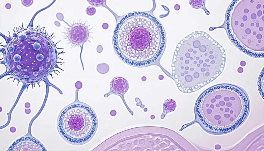 Scientific illustration of kratom alkaloids interacting with skin cell receptors